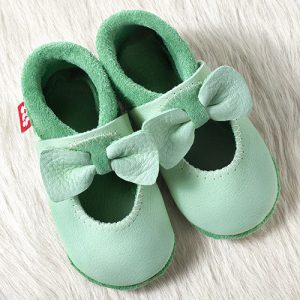 Chaussons en cuir Pololo Taille 22-23 - Ballerines (vert)