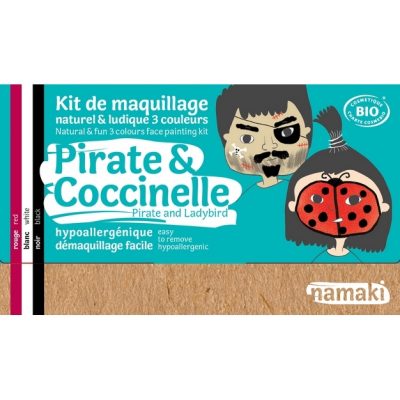Kit de maquillage bio 3 couleurs "Pirate et Coccinelle" - NAMAKI