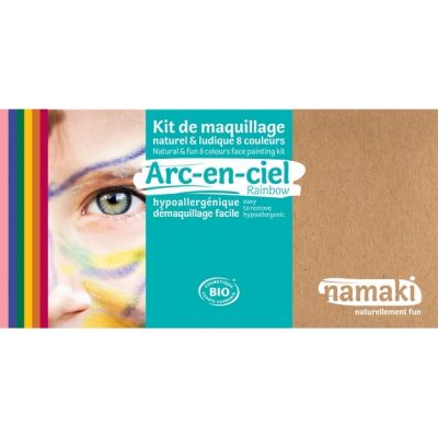 Kit de maquillage bio 8 couleurs "Arc-en-ciel" - NAMAKI