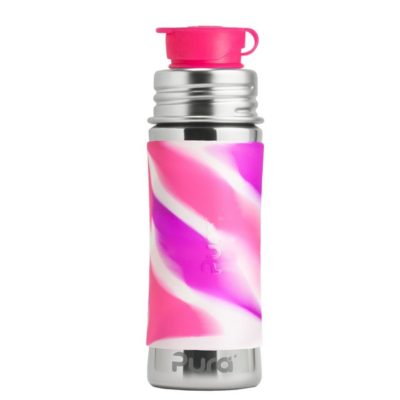 Trinkflasche aus Edelstahl - Sport - Pink Swirl - 325 ml