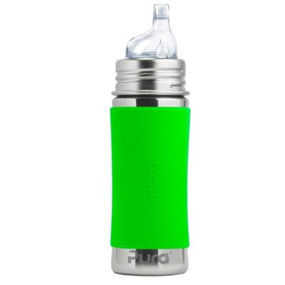 Babyflasche aus Edelstahl - Lernschnabel - Grün - 325 ml