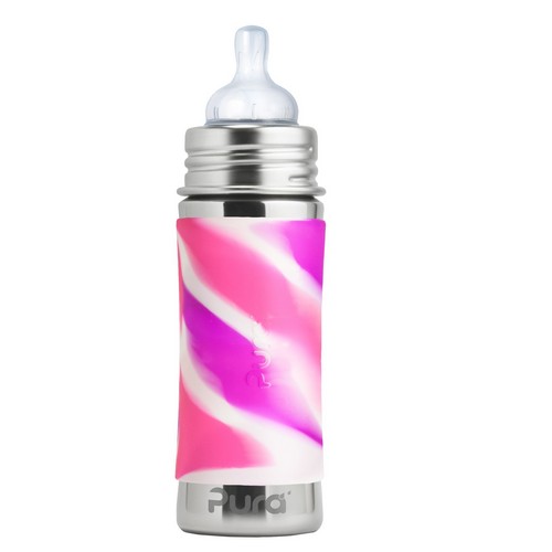 Biberon en inox - Pink Swirl - 325 ml