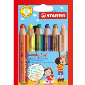 STABILO Woody 3 in 1 - 6 pièces