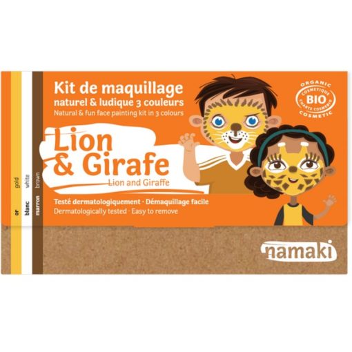 Kit de maquillage bio 3 couleurs "Lion et Girafe"