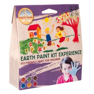Natural Earth Paint - grand lot avec 3 pinceaux et 6 couleurs