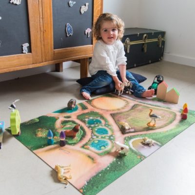 Tapis de jeu “Royaume des Animaux” Petit 90 x 60 cm