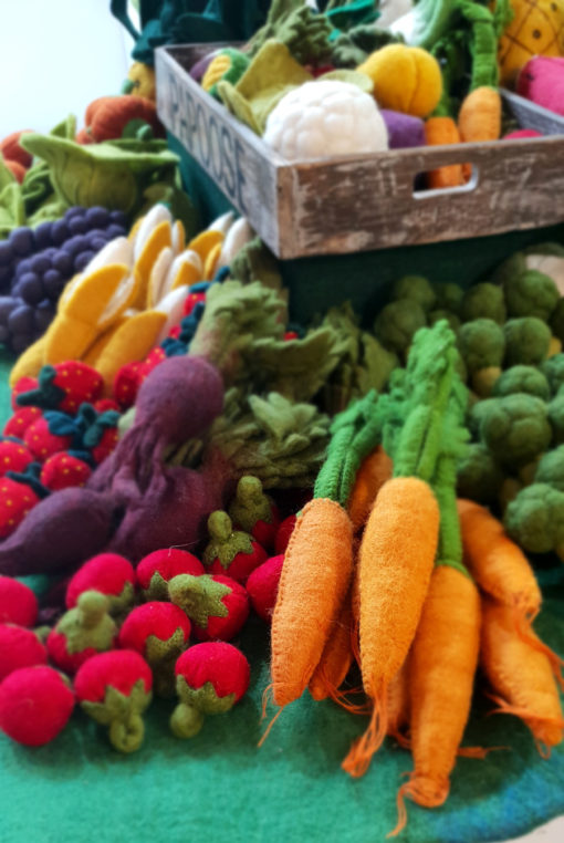 Mini légumes en laine feutrée - set de 6