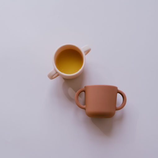 Set de 2 tasses d'apprentissage en Silicone - Blush/Terracotta