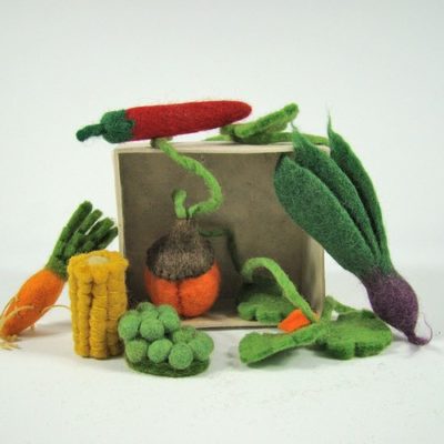 Mini Gemüse aus Wollfilz - Set aus 6