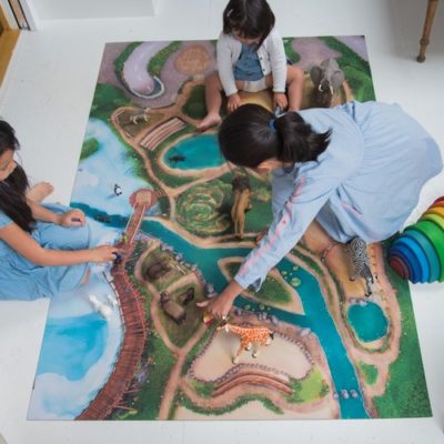 Spielmatte "Königreich der Tiere" Groß 180 x 120 cm