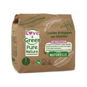 Couches Taille 1 - 2 à 5 kg - PURE NATURE LOVE & GREEN