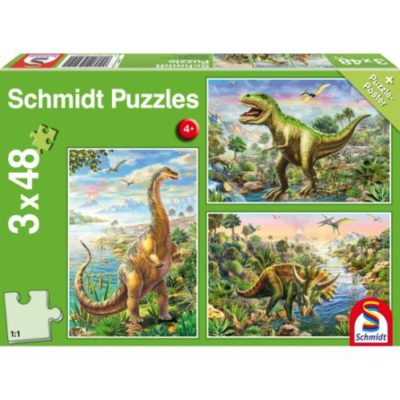 Aventure avec les dinosaures 3x48 pcs - Schmidt