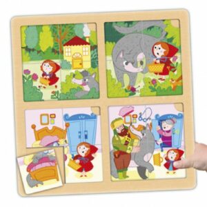 Lot puzzle-séquences: le petit chaperon rouge et pinocchio (2 unités) - Akros